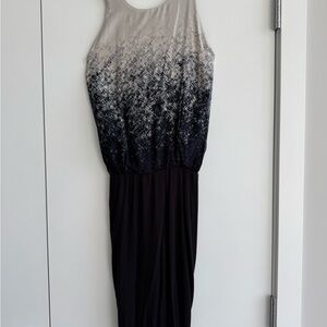 Elegant Black and Gray Ombre Dress